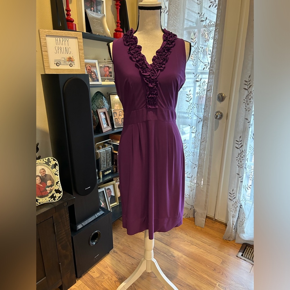 Purple Floral embellished Dress
